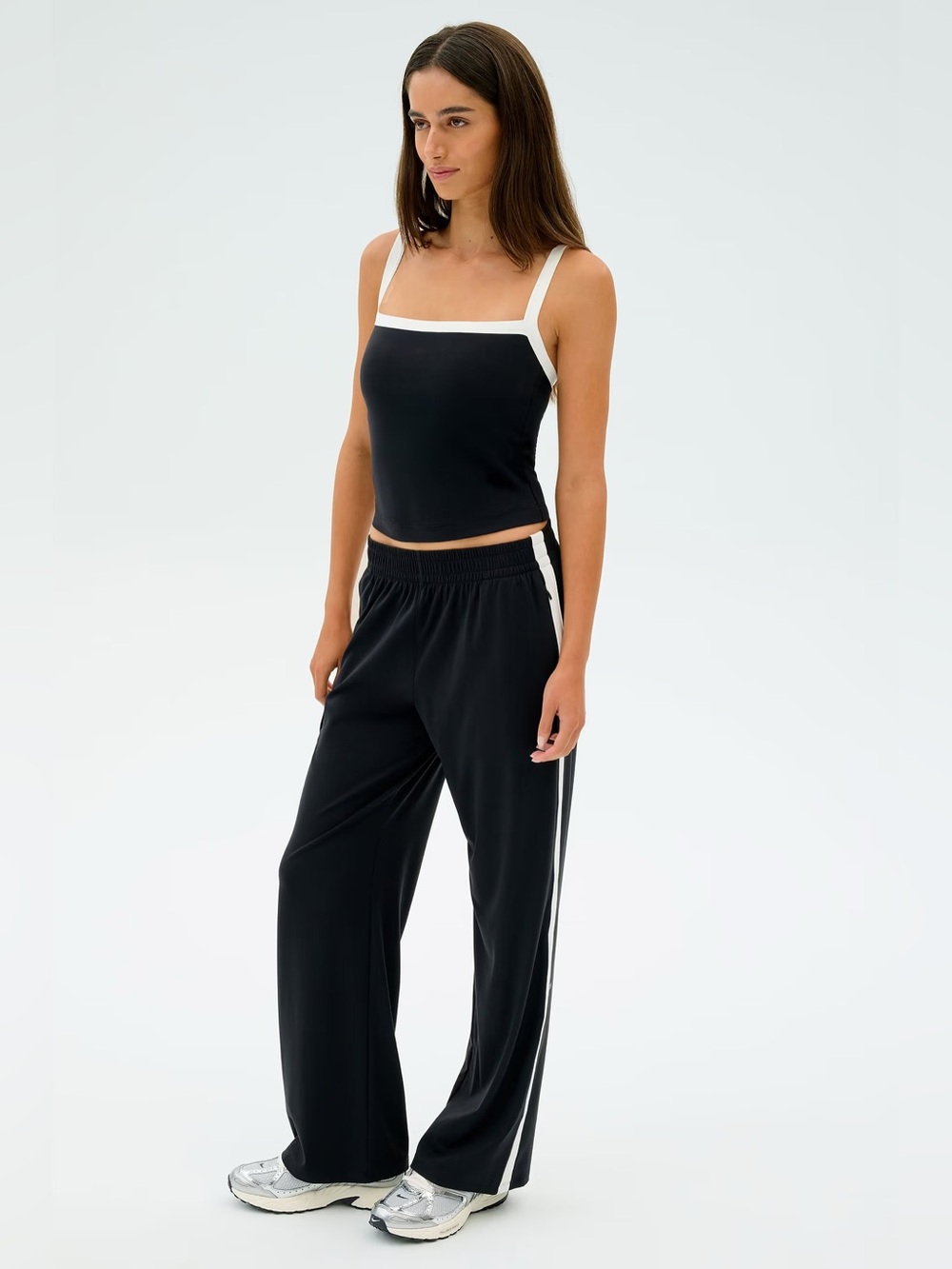 SPLITS59 Maxie Rigor Track Pant in BLACK/WHITE